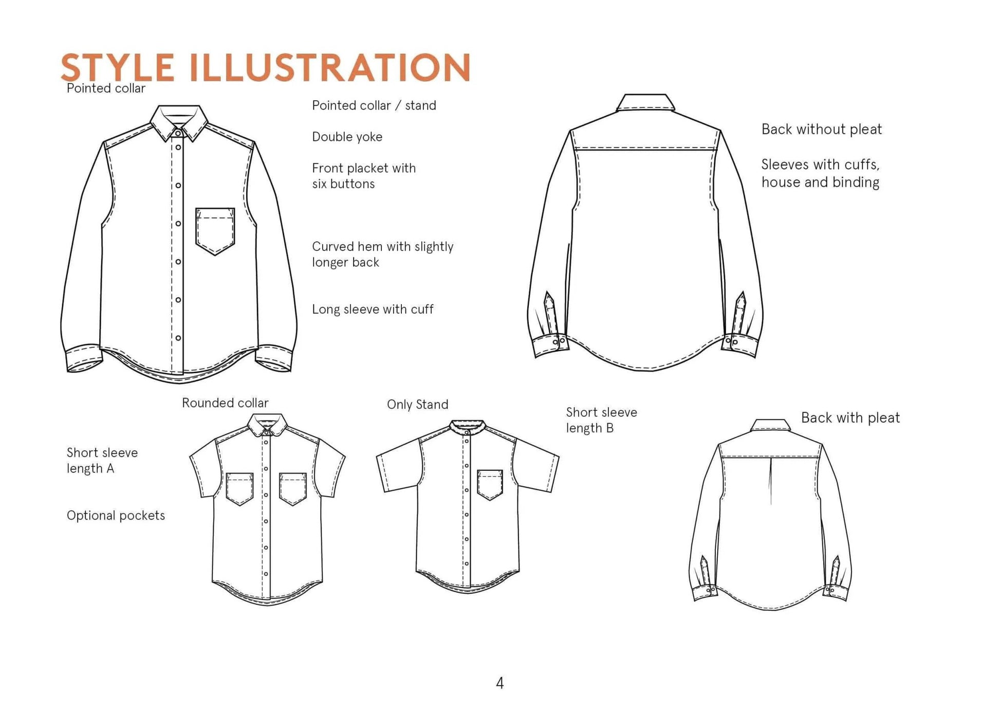 Anna Shirt sewing pattern PDF DOWNLOAD - homesewn