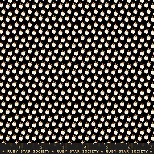 Apples - Black - Catnap QUILTING COTTON/POPLIN - homesewn