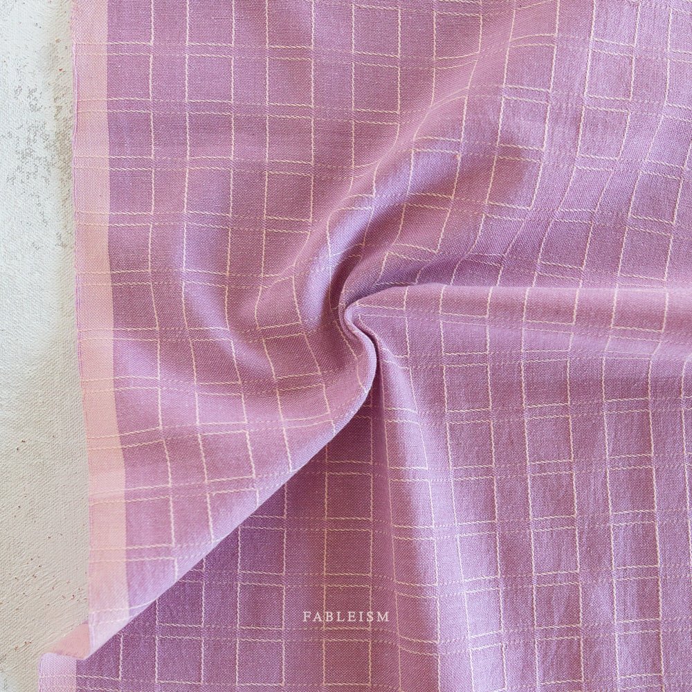 arriving 2/10 Window Pane in Orchid 135 gsm - Golden Hour Wovens by Fableism - homesewn