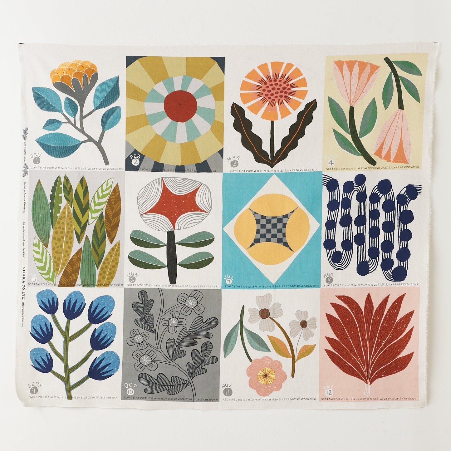 Arriving Late November: Bookhou Calendar 39x42" PANEL - homesewn