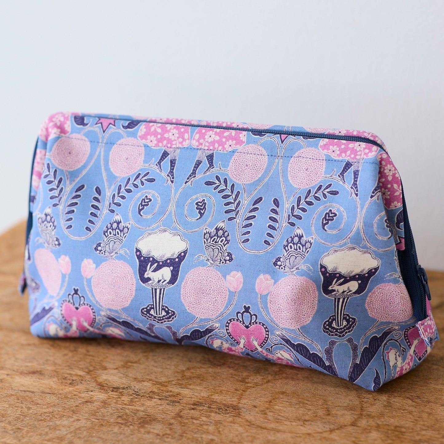 Arriving Late November: Sanae Sugimoto Afternoon Fun Toile - Periwinkle - COTTON/LINEN Sheeting Fabric - homesewn