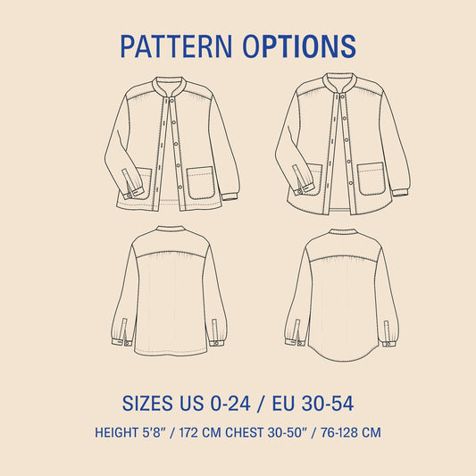 Artist Jacket Sewing Pattern PDF DOWNLOAD - homesewn