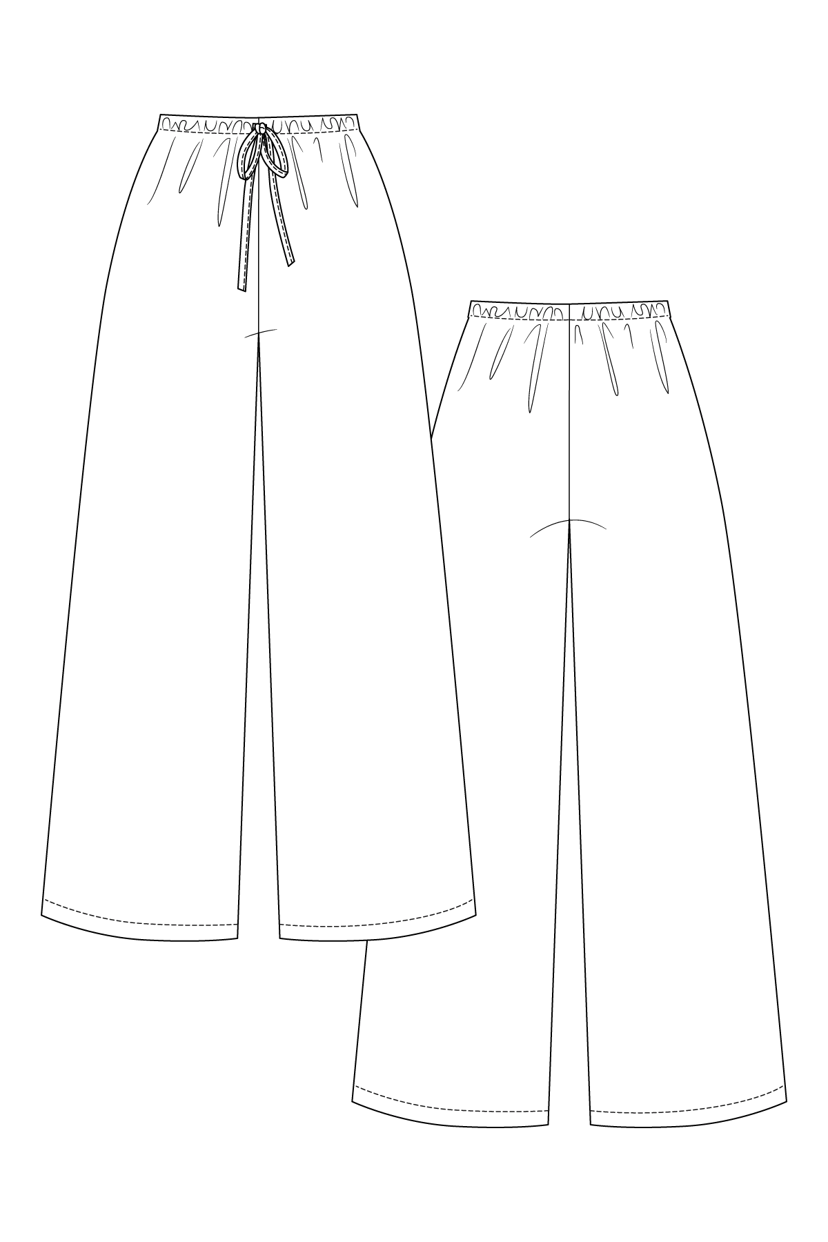 AULIO elastic waist shorts & trousers - PDF PATTERN - homesewn