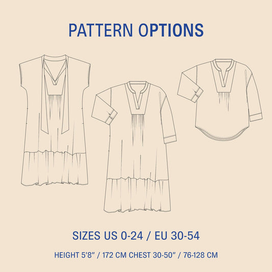 Aurora Dress Sewing Pattern PDF DOWNLOAD - homesewn