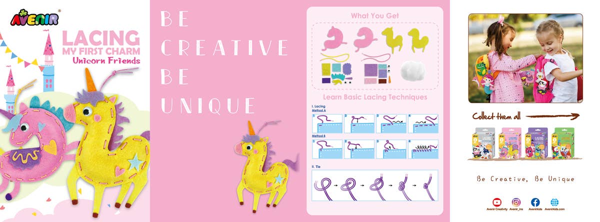 Avenir - My First Lacing Kit UNICORN FRIENDS - homesewn