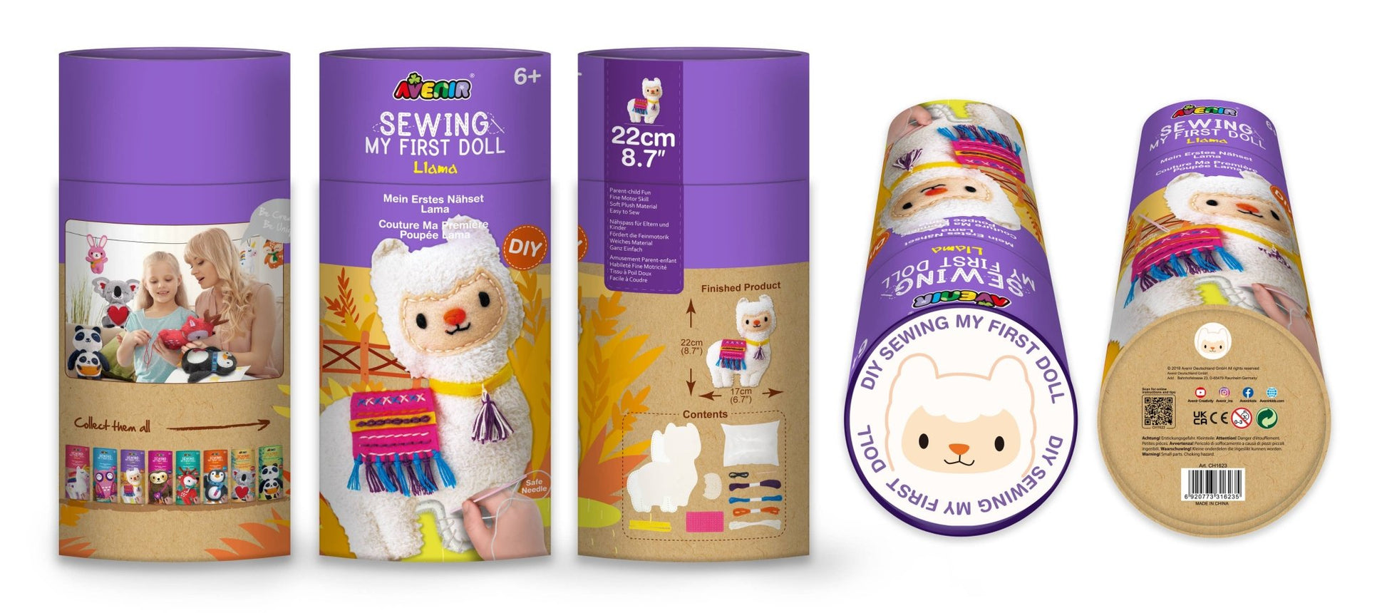 Avenir - My First Sewing Doll LLAMA - homesewn