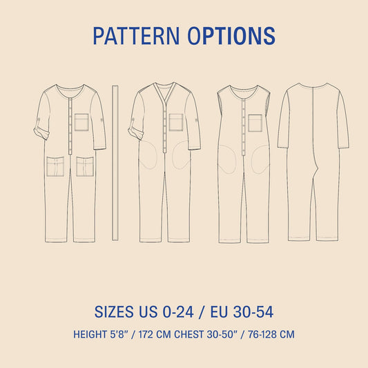 Aviator Jumpsuit sewing pattern PDF DOWNLOAD - homesewn