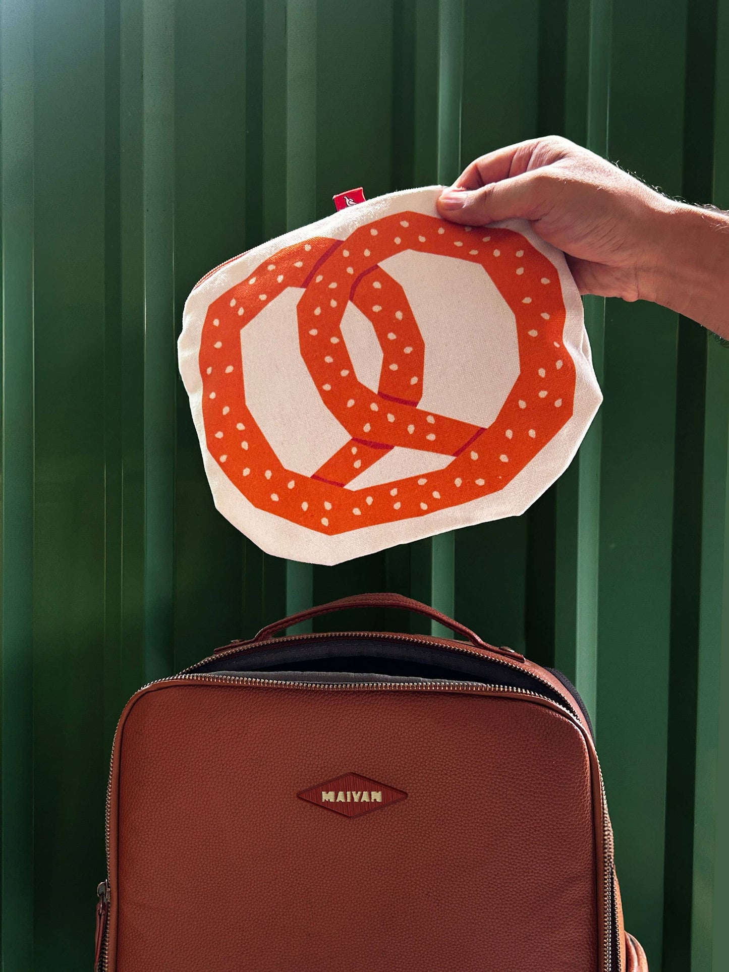 Pretzel Canvas Zipper Pouch/Pencil Case