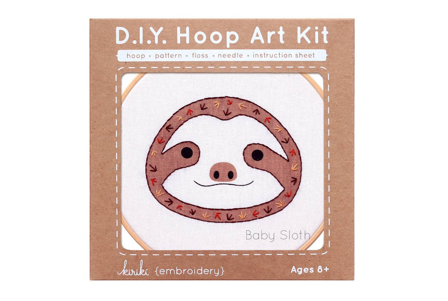 Baby Sloth - Hoop Art Kit - homesewn