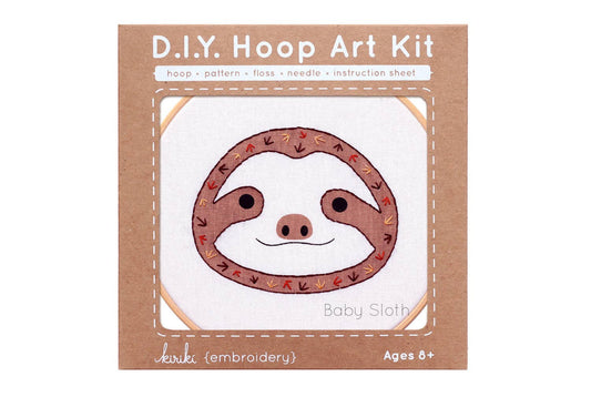 Baby Sloth - Hoop Art Kit - homesewn