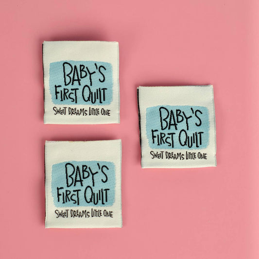 Baby’s First Quilt - Sew in Labels - Blue - homesewn