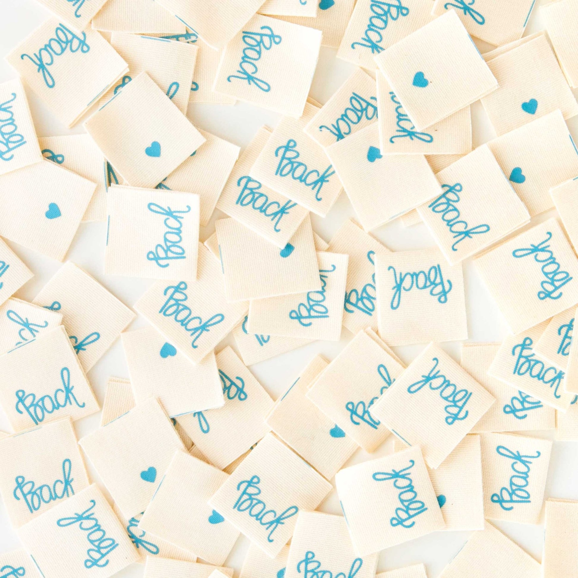 Back Organic Cotton Labels - Sewing Clothing Tags - homesewn