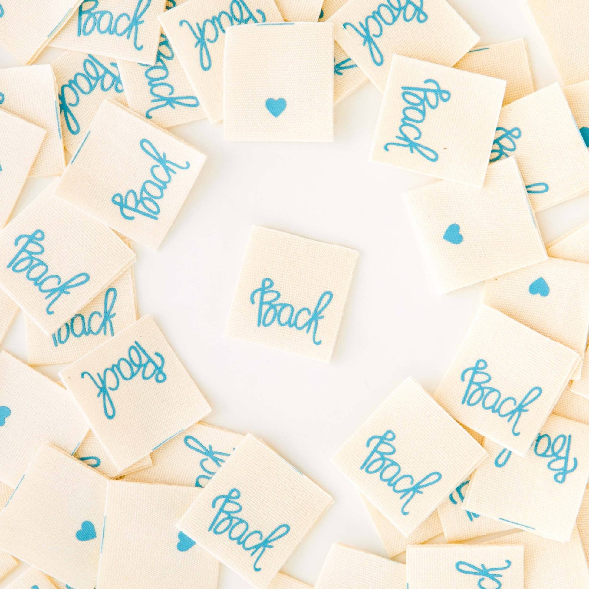 Back Organic Cotton Labels - Sewing Clothing Tags - homesewn