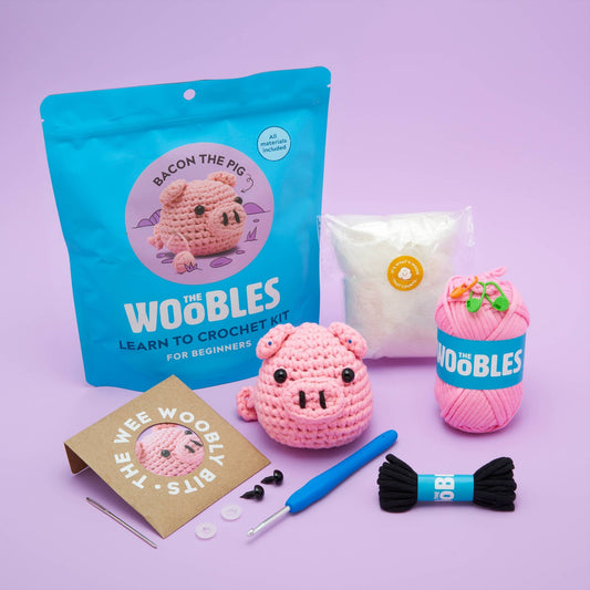 Bacon the Pig Beginner Crochet Kit - homesewn