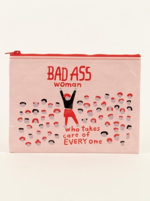 Bad Ass Woman Zipper Pouch - homesewn