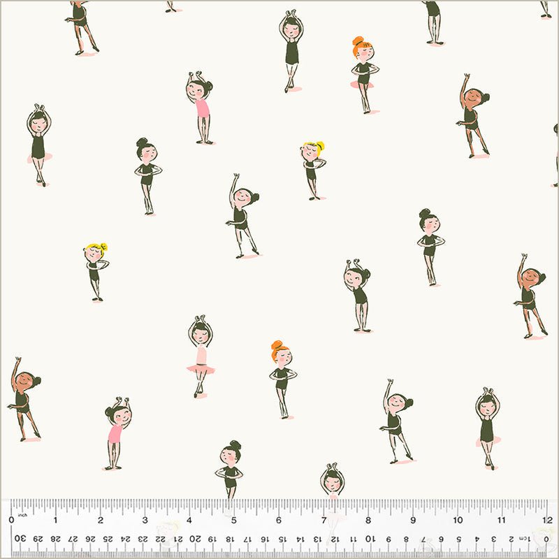 Ballerinas - Cream - Heather Ross Studio Edit - homesewn