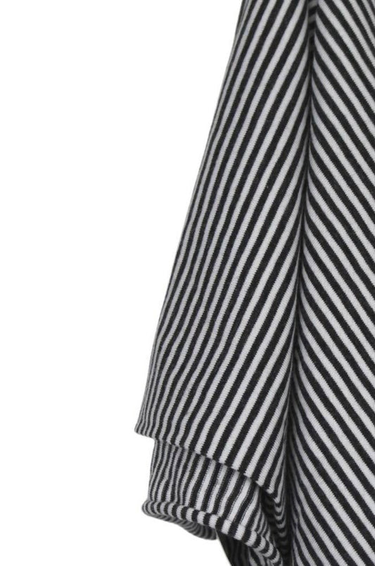 Bamboo/Cotton JERSEY Stripe 5.9oz - Charcoal/Ivory - Stretch Knit Fabric 60" wide - homesewn