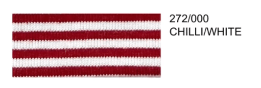 Bamboo/Cotton JERSEY Stripe 5.9oz - Chili/White - Stretch Knit Fabric 60" wide - homesewn