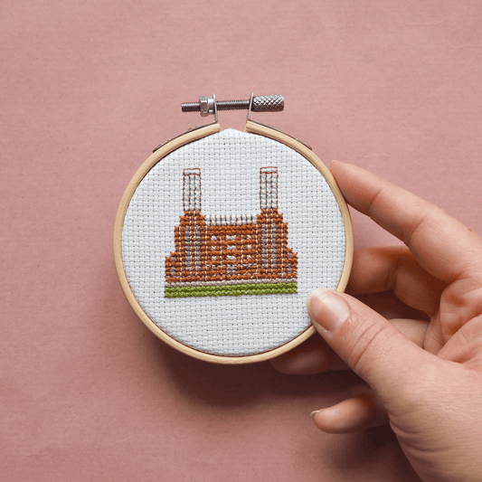 Battersea Power Station Mini Cross Stitch Kit - homesewn