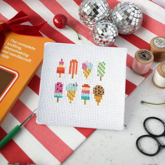 Ice Creams Mini Cross Stitch Kit
