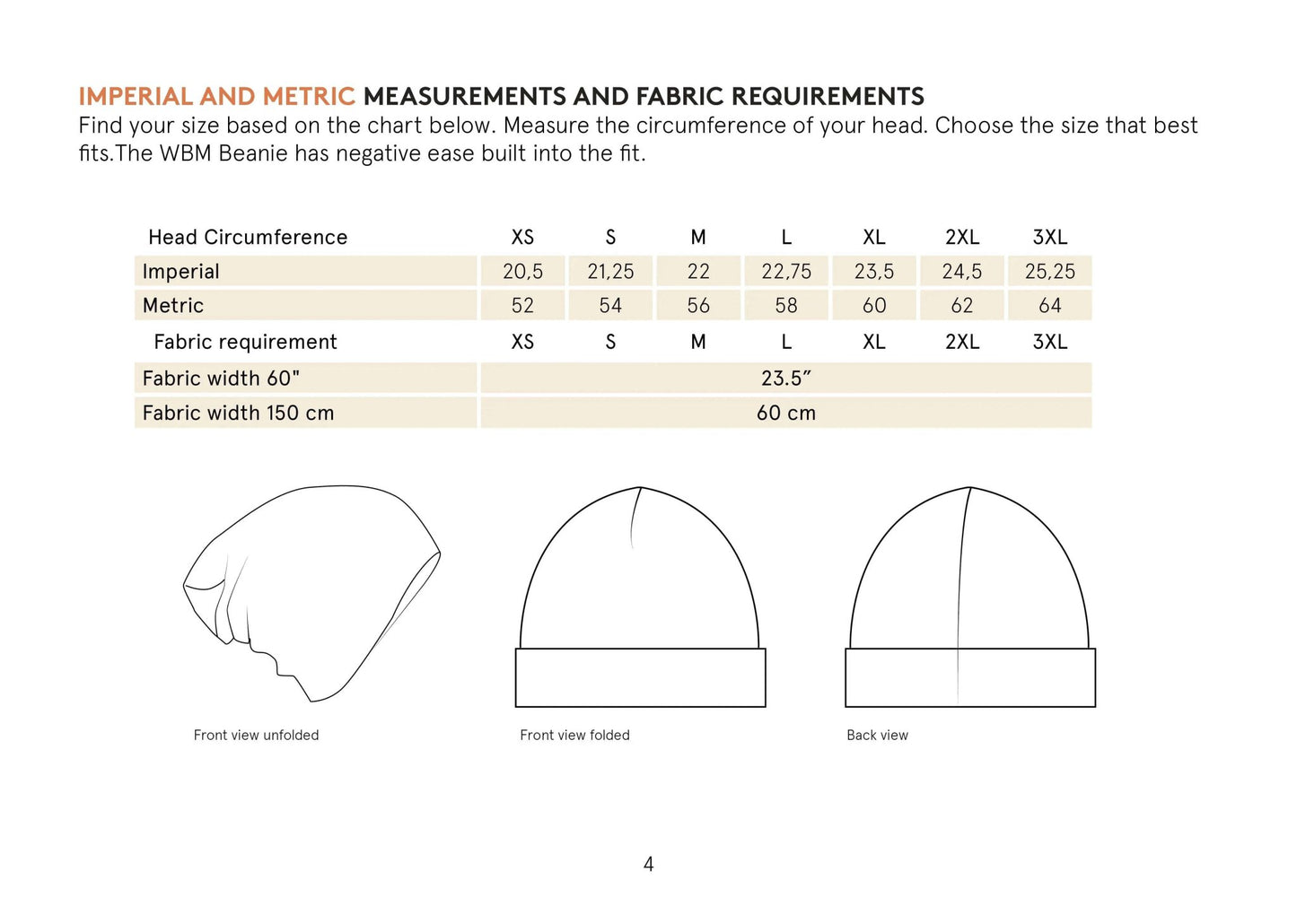 Beanie Hat Sewing Pattern PDF DOWNLOAD - homesewn