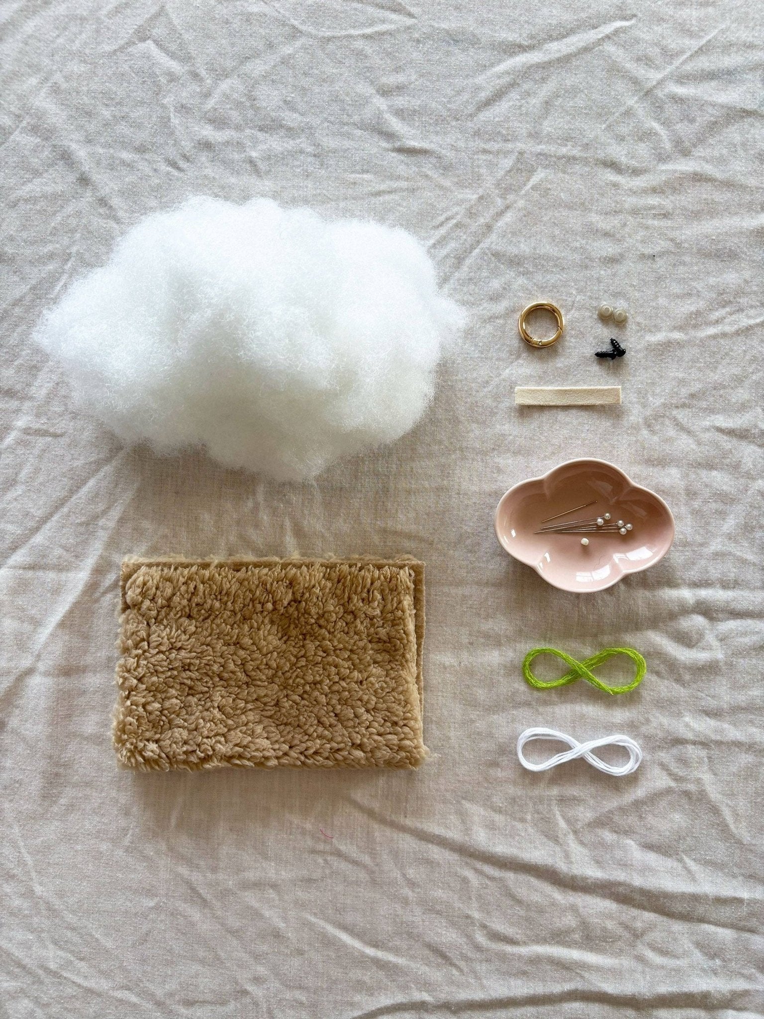Bear Bag Charm Craft Kit — Beginner Sewing Project - homesewn