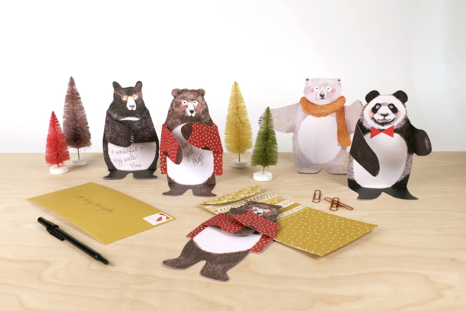 Bear Hugs Notecards - homesewn