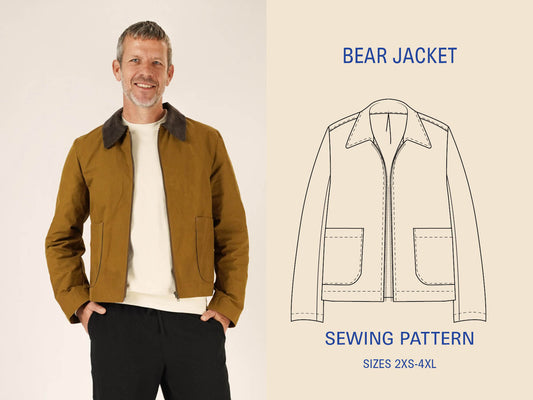Bear jacket sewing pattern PDF DOWNLOAD - homesewn