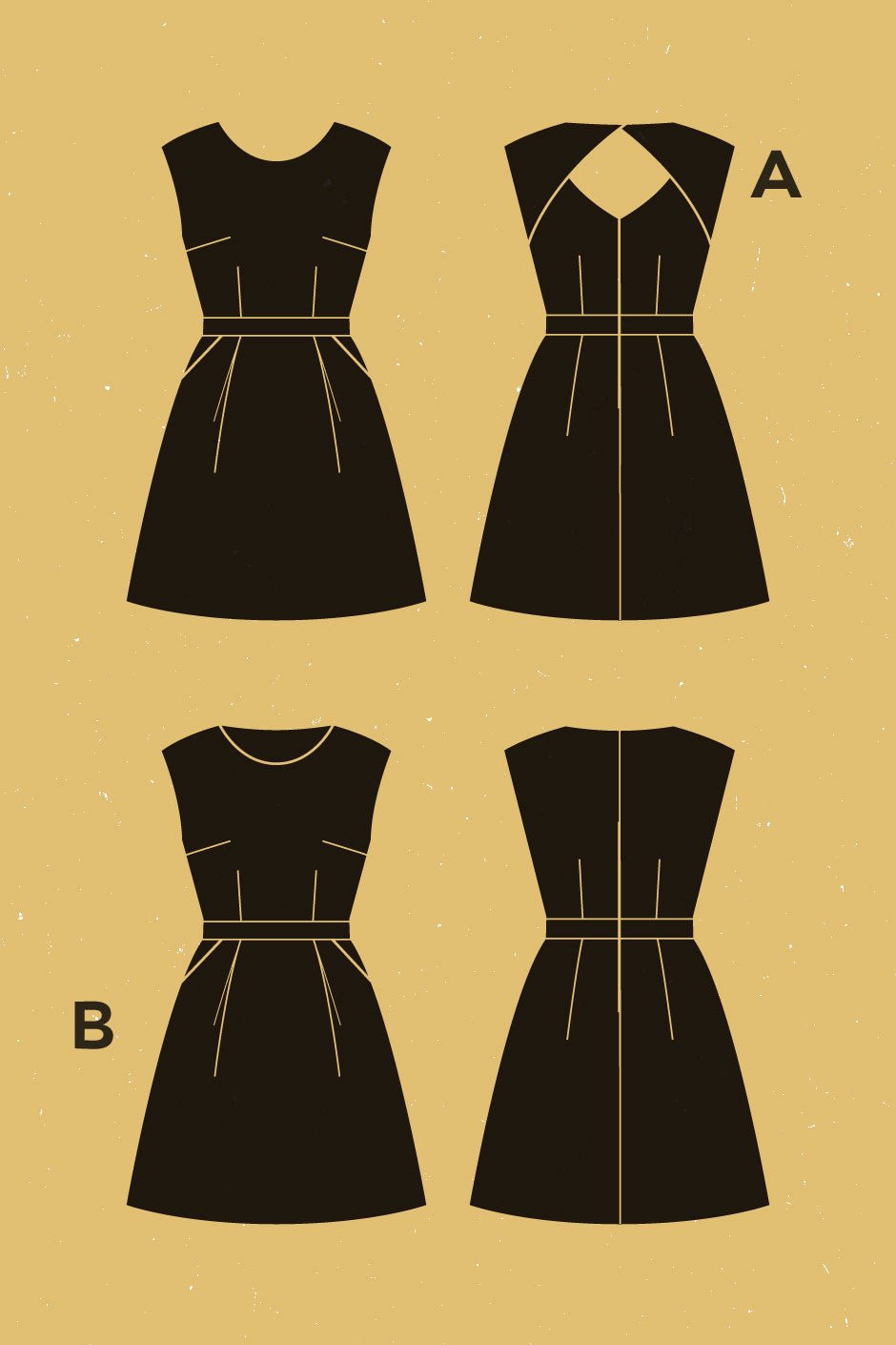 Belladone Dress Pattern - PDF PATTERN - homesewn
