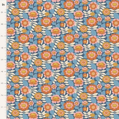 Beverly Blue - Wallflower Tilda QUILTING COTTON - homesewn