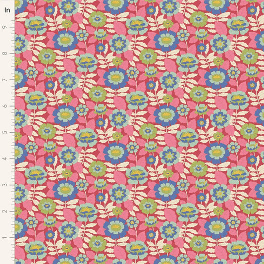 Beverly Pink - Wallflower Tilda QUILTING COTTON - homesewn