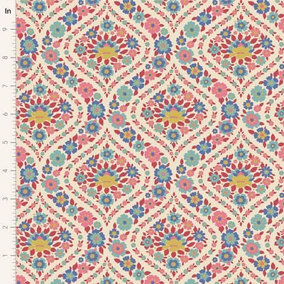 Bianca Red - Wallflower Tilda QUILTING COTTON - homesewn