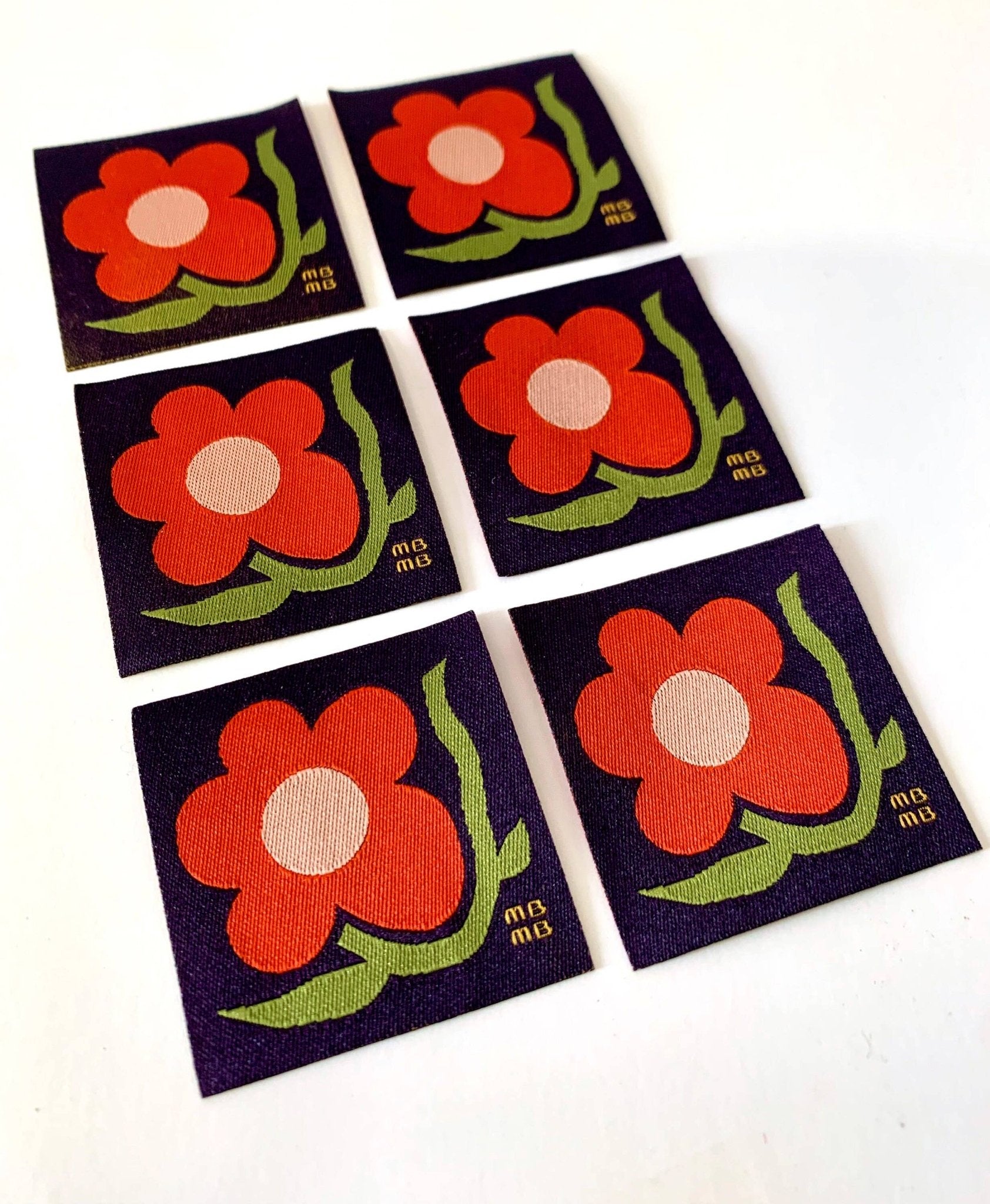 Big Flower Little Patch - Woven Iron On Patch - homesewn