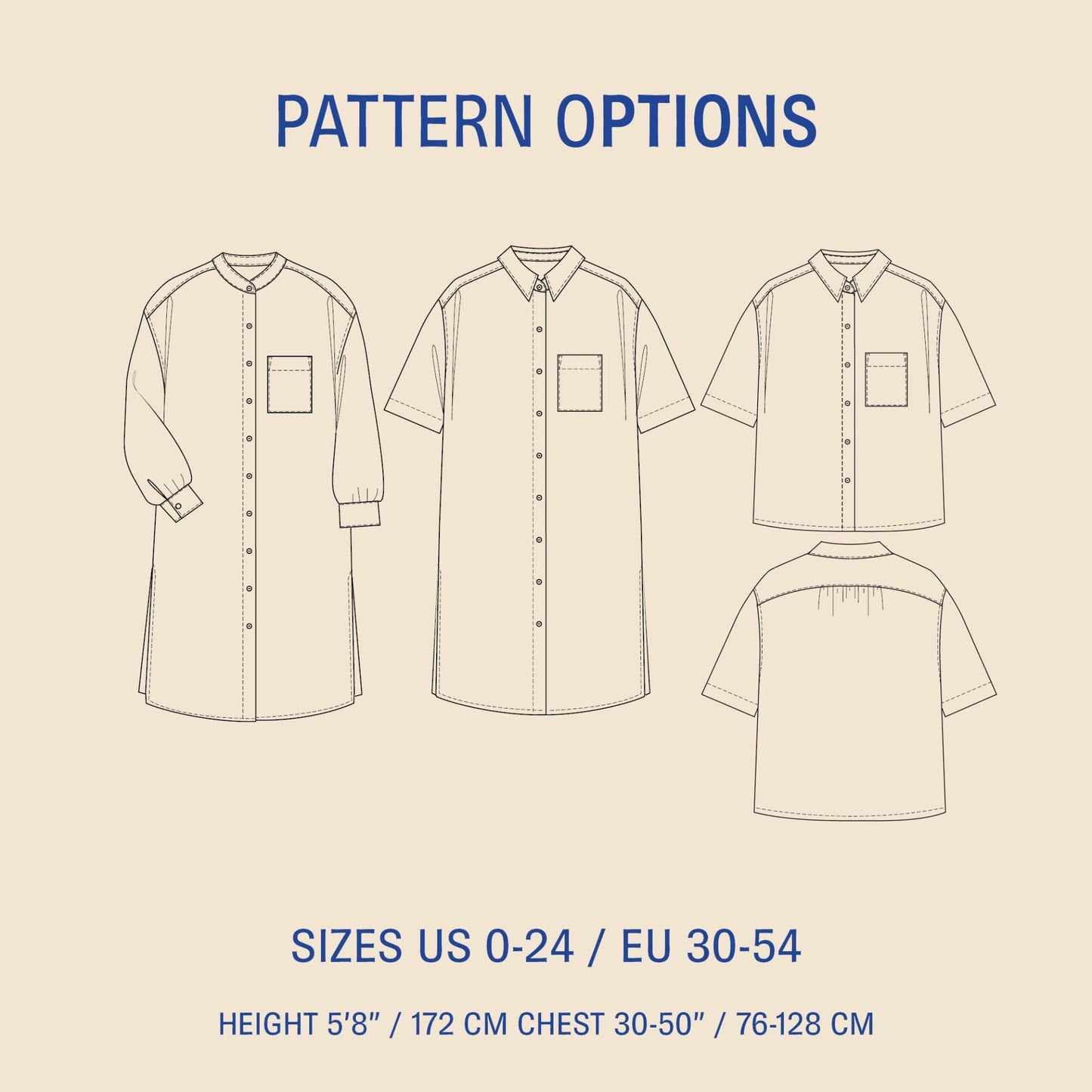 Big Shirt Sewing Pattern PDF DOWNLOAD - homesewn