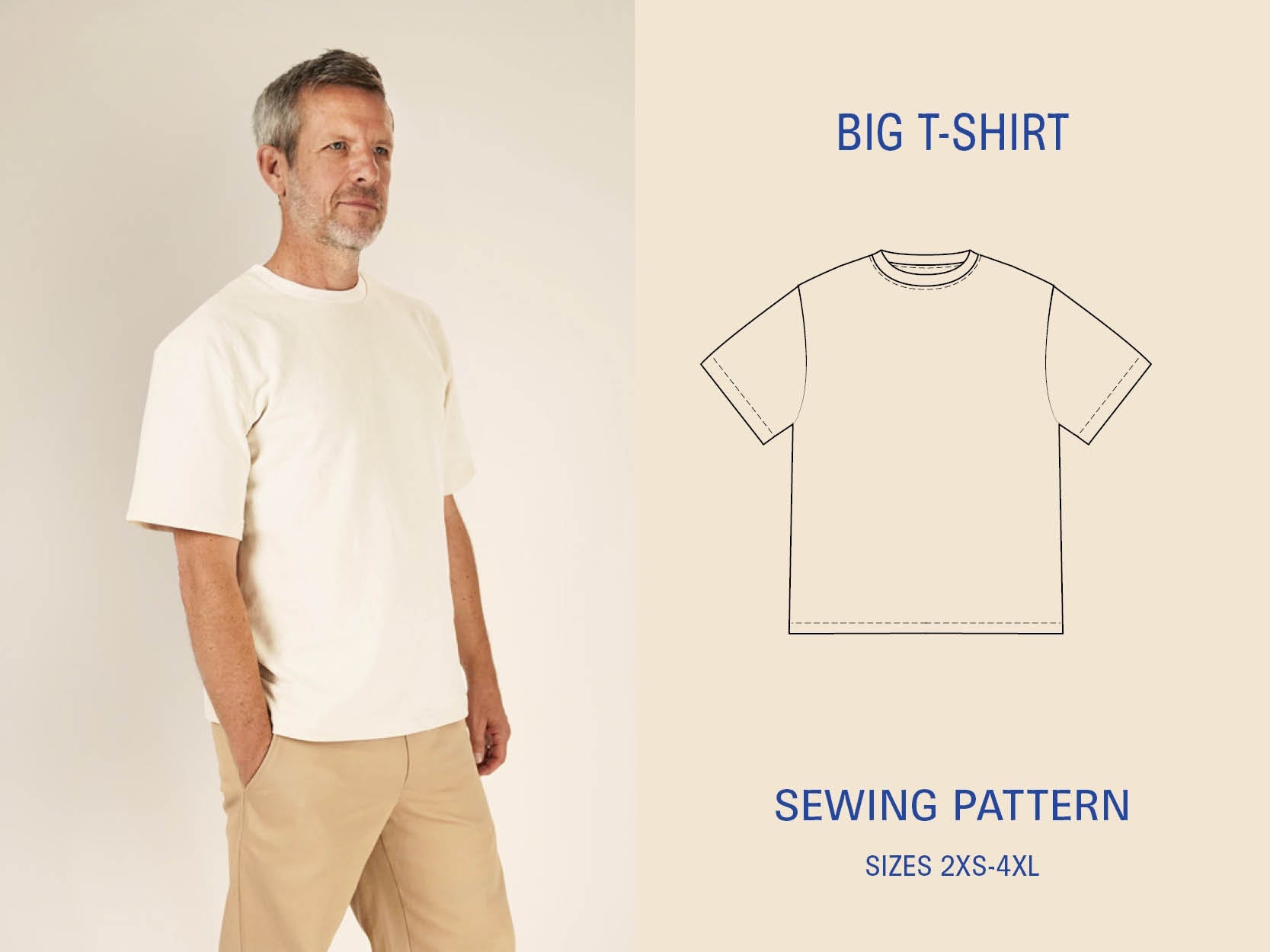 Big T-shirt sewing pattern PDF DOWNLOAD - homesewn