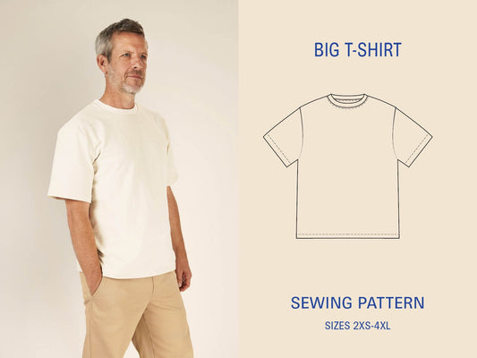 Big T-shirt sewing pattern PDF DOWNLOAD - homesewn