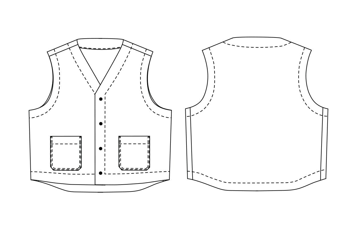 BILLY Gilet 34-54 - PDF PATTERN - homesewn