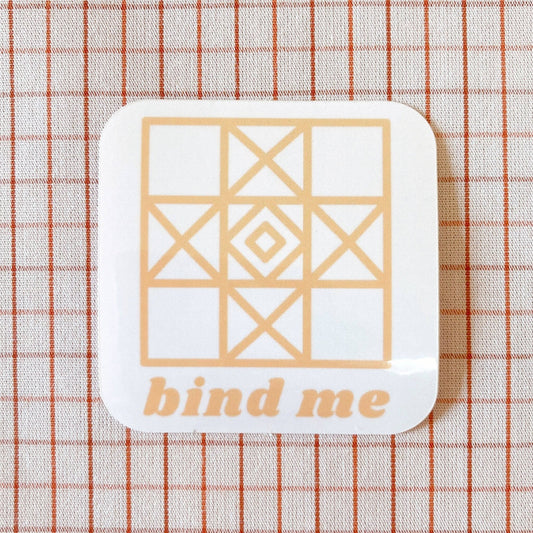 Bind Me Vinyl Sewing Quilting Sticker - homesewn