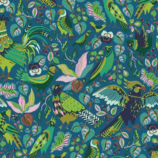 Birds - Blue - Swatch Book - homesewn