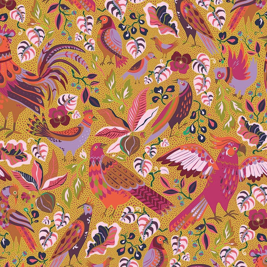 Birds - Gold - Swatch Book - homesewn