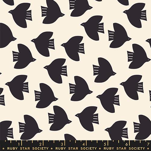 Birds - Natural - Catnap QUILTING COTTON/POPLIN - homesewn