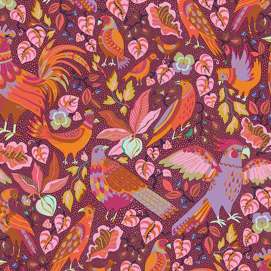 Birds - Purple - Swatch Book - homesewn