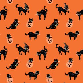 Black Cat - Orange - Rifle Paper Halloween - homesewn