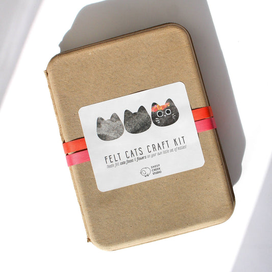 Black Cats Felting Craft Kit - homesewn