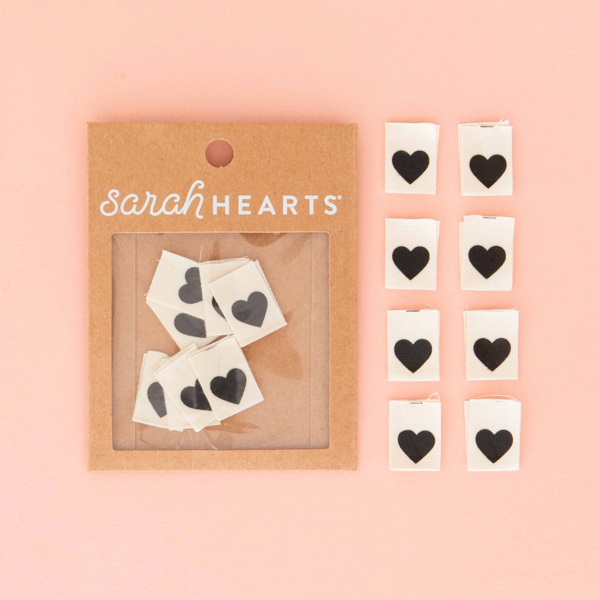 Black Heart - Sewing Organic Cotton Quilt and Garment Labels - homesewn