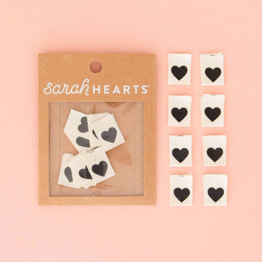 Black Heart - Sewing Organic Cotton Quilt and Garment Labels - homesewn
