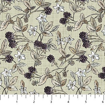 Blackberries - Green - Grasslands - homesewn