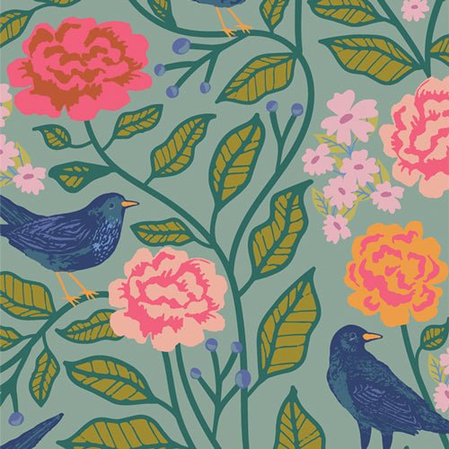 Blackbird - Aviary - QUILTING COTTON/POPLIN - homesewn