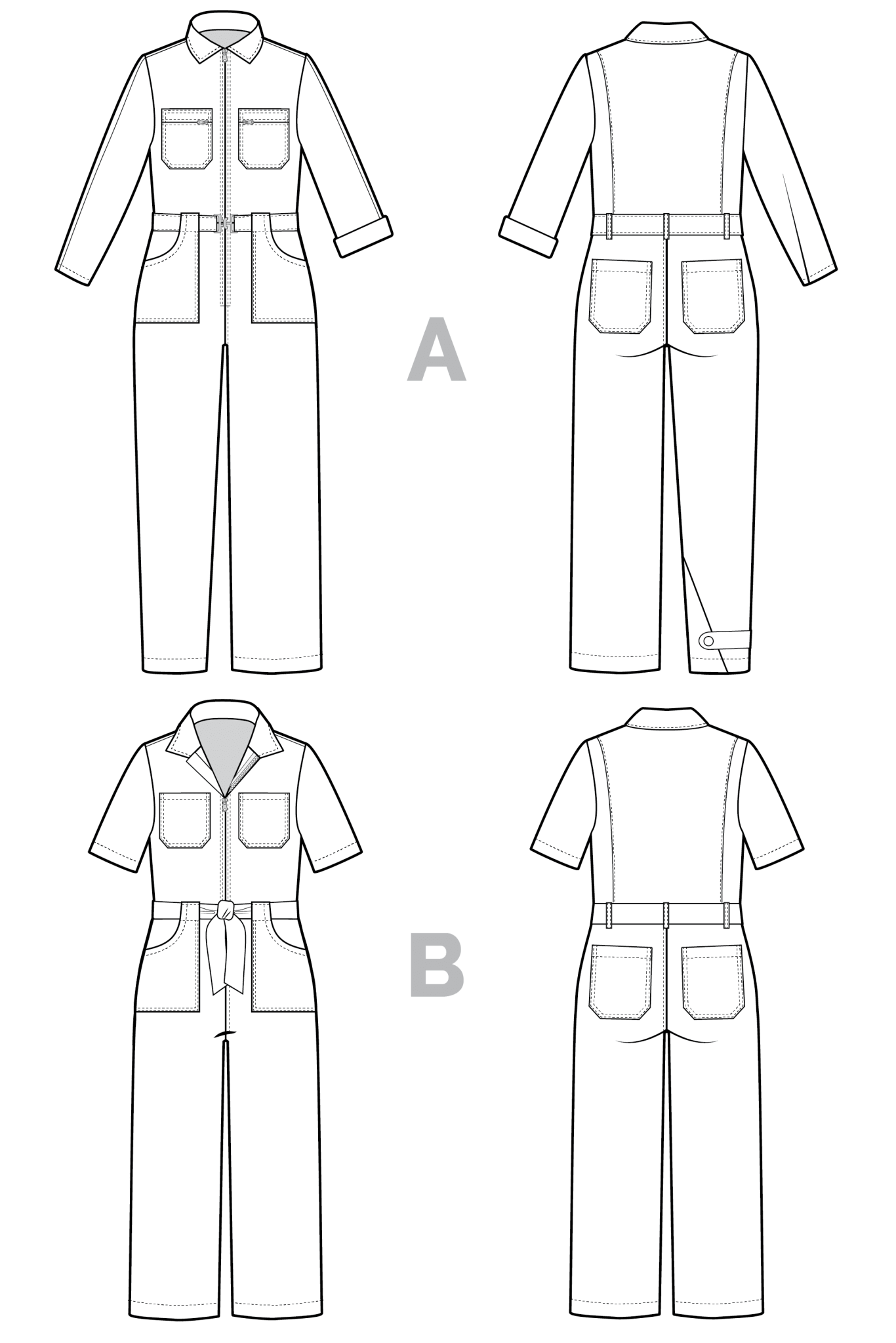 Blanca Flight Suit Pattern PDF DOWNLOAD - homesewn