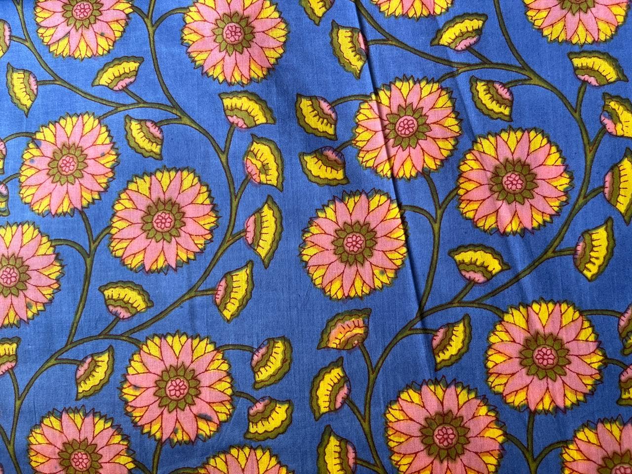 Block Printed Handmade Cotton Fabric - homesewn